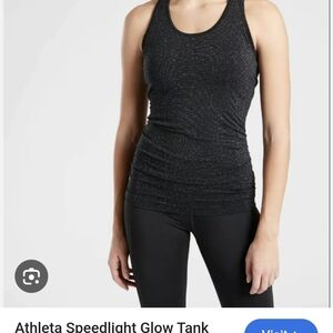 Athleta Speedlight Glow Black Tank Size Large